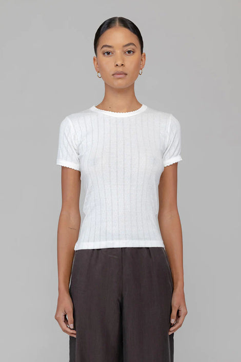 Pointelle Slim Fit Tee
