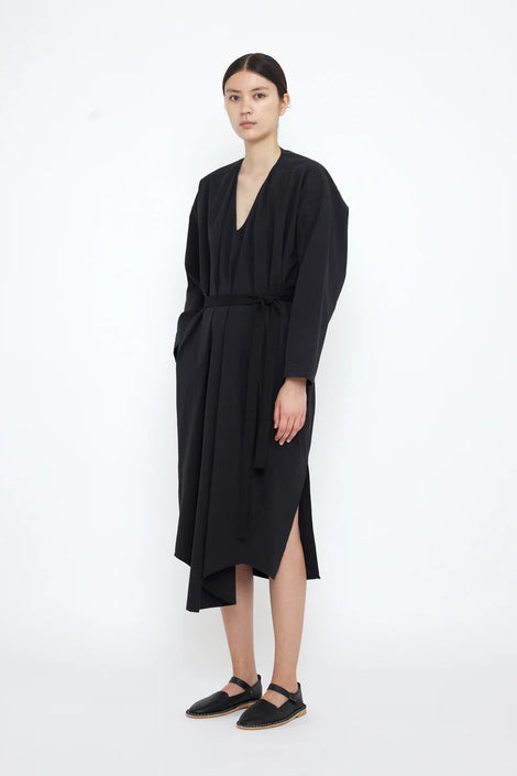 V-Neck Cocoon Midi Dress
