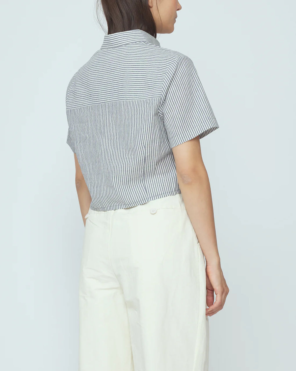 Striped Cropped Shirt