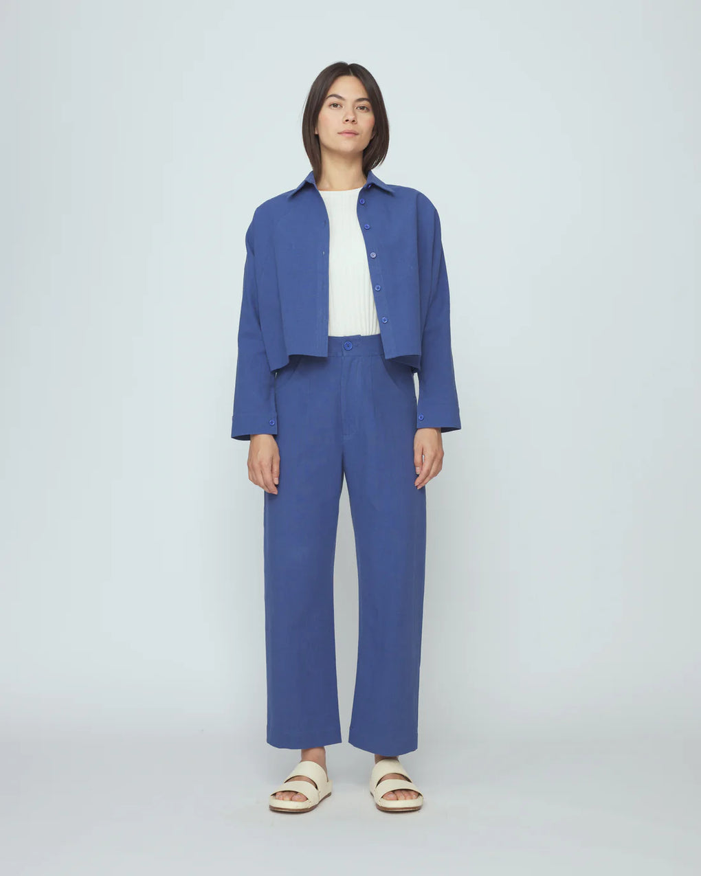 Signature 3/4 Cropped Shirt Jacket