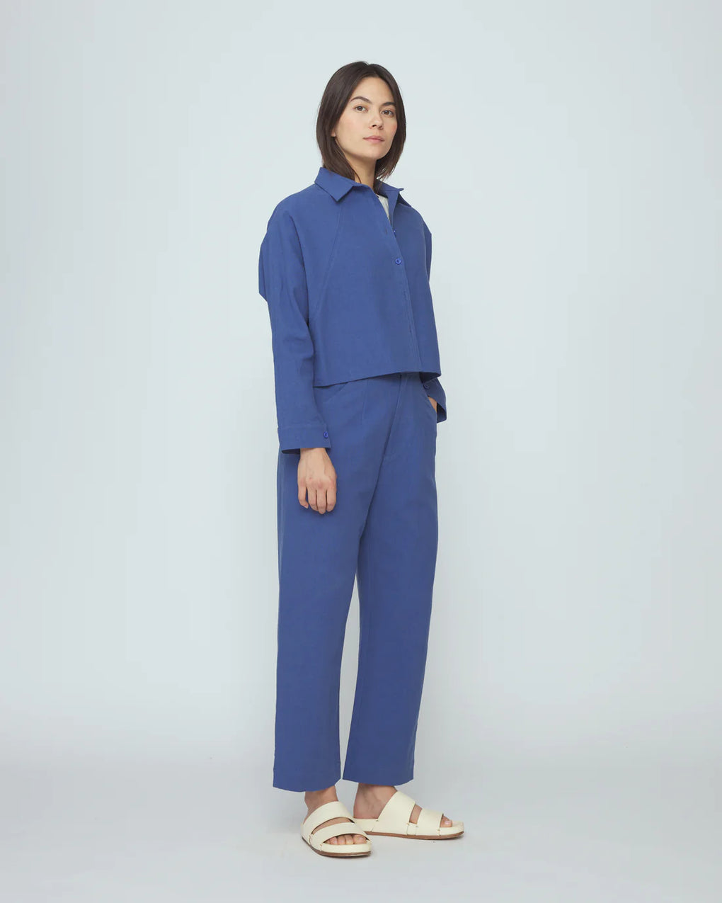 Signature 3/4 Cropped Shirt Jacket