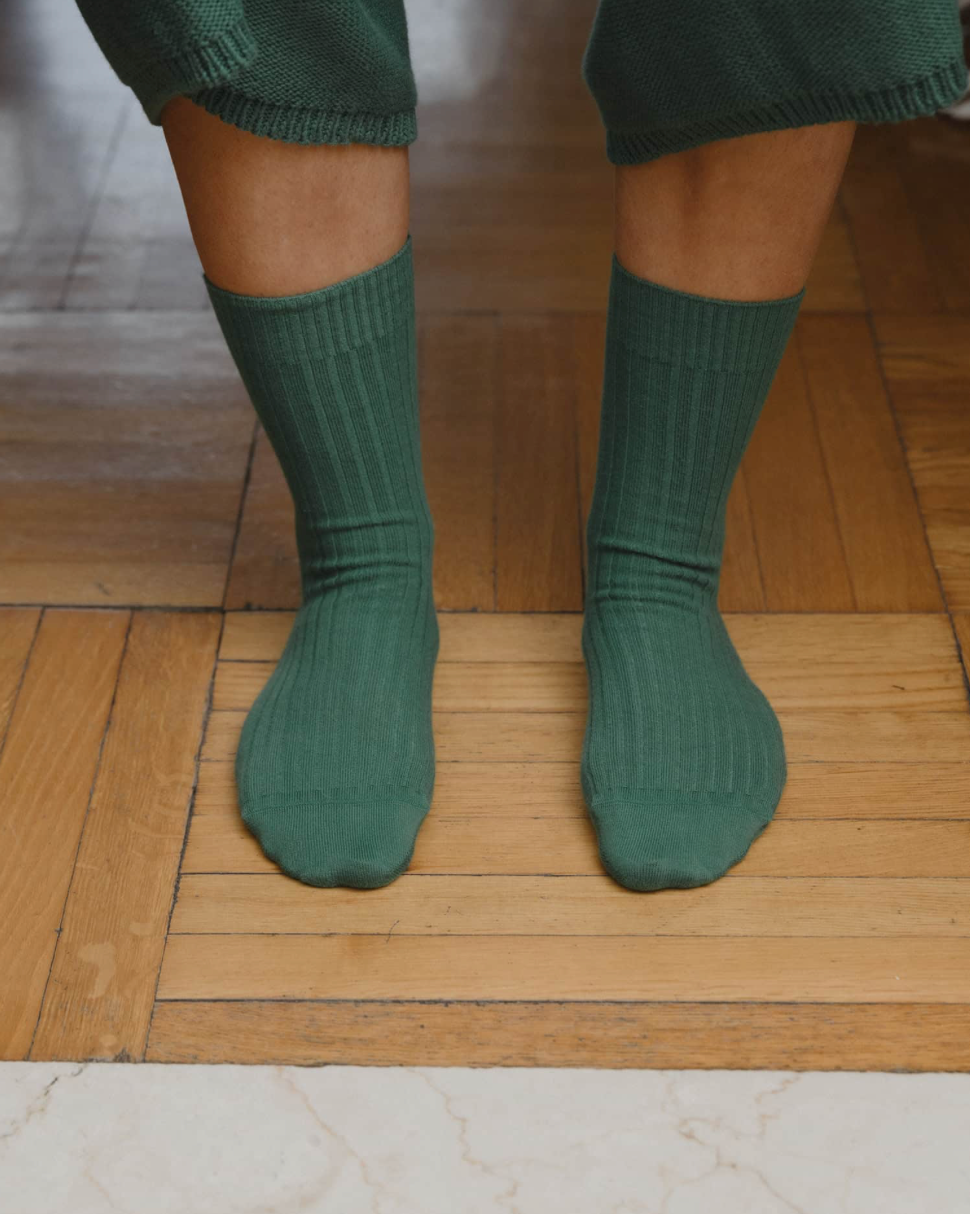 Rib Overankle Socks