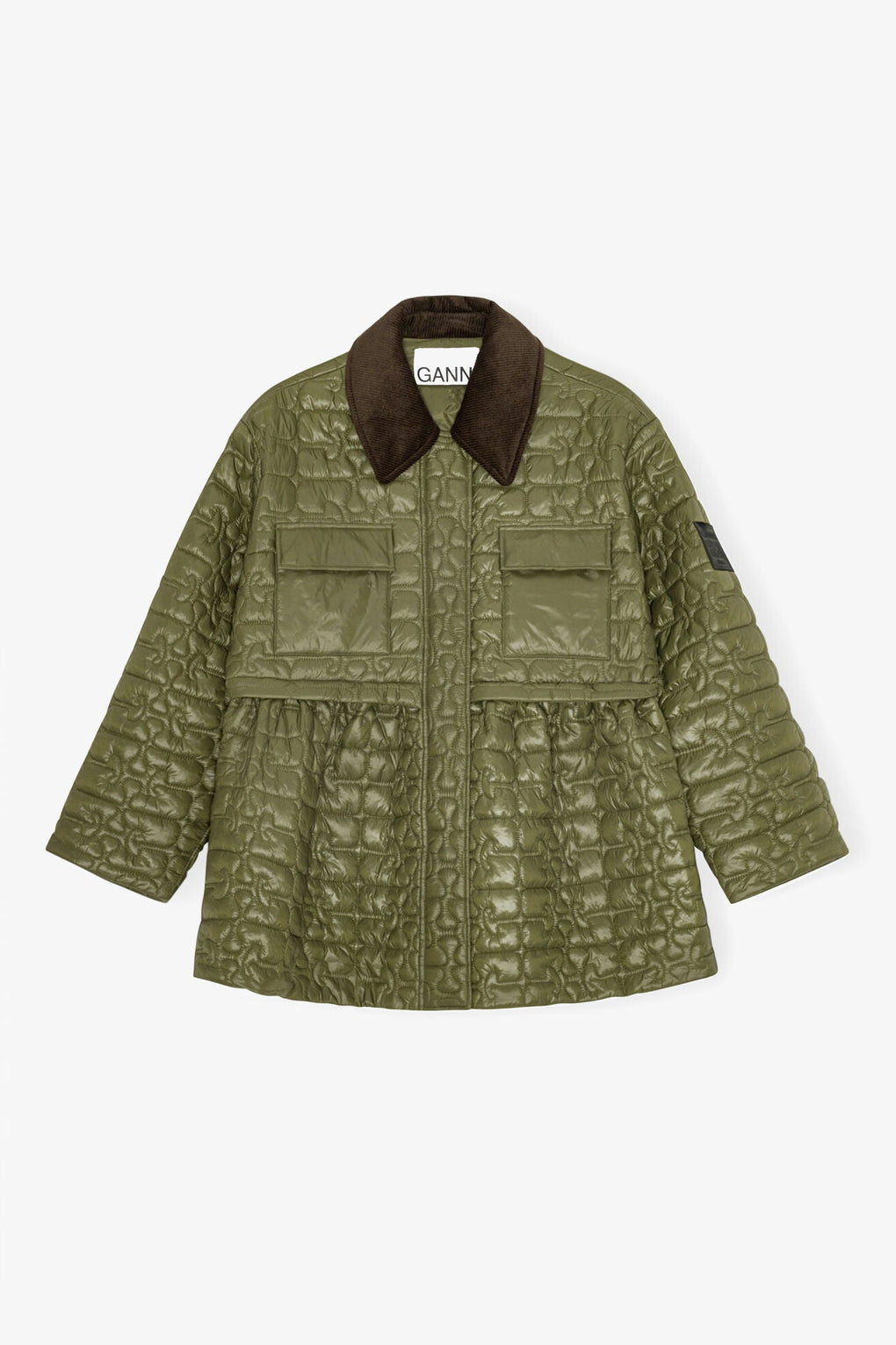 Shiny Quilt Midi Jacket