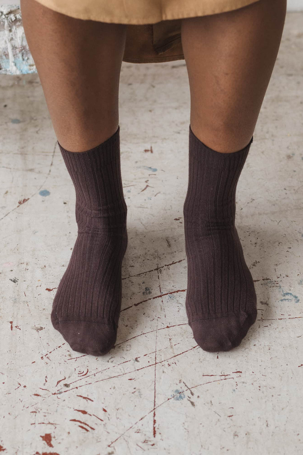 Rib Overankle Socks