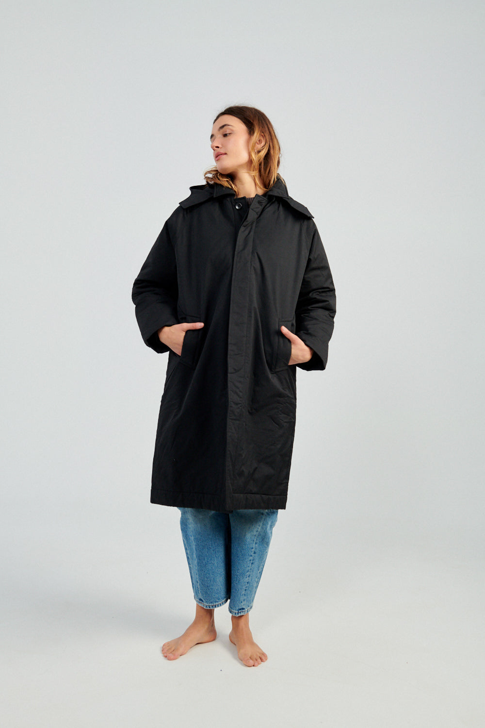 7115 by Szeki Hooded Duster black-Idun-St. Paul