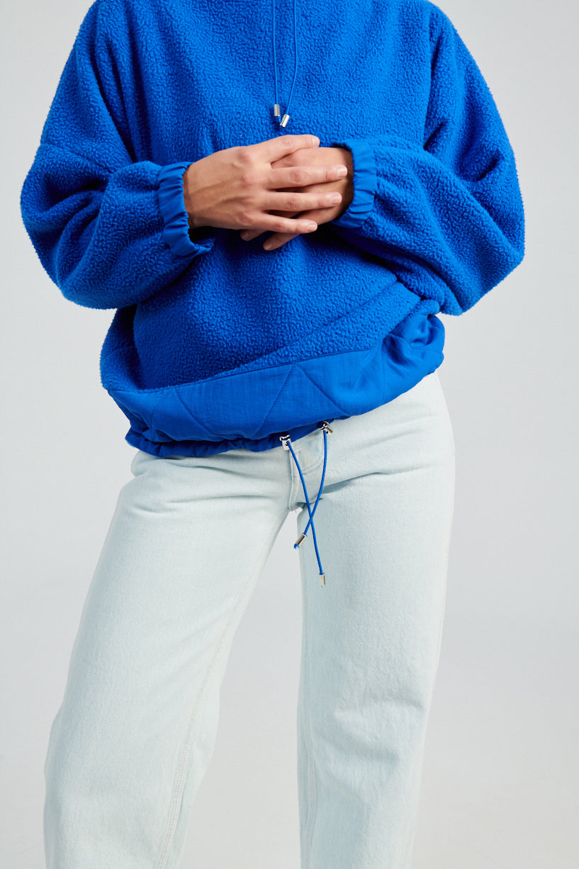 Nomia fleece pullover cobalt-nomia blue fleece sweatshirt-blue fleece pullover-Idun-St. Paul