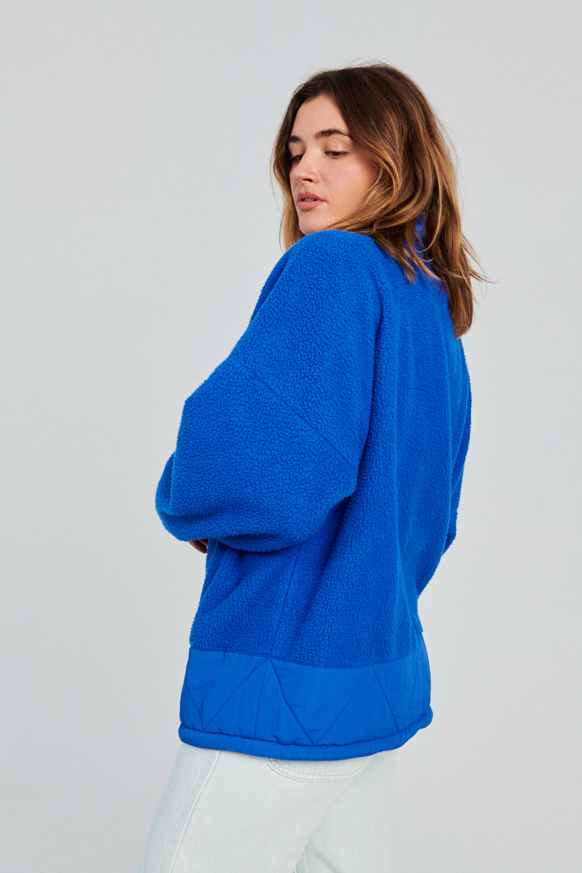 Nomia fleece pullover cobalt-nomia blue fleece sweatshirt-blue fleece pullover-Idun-St. Paul