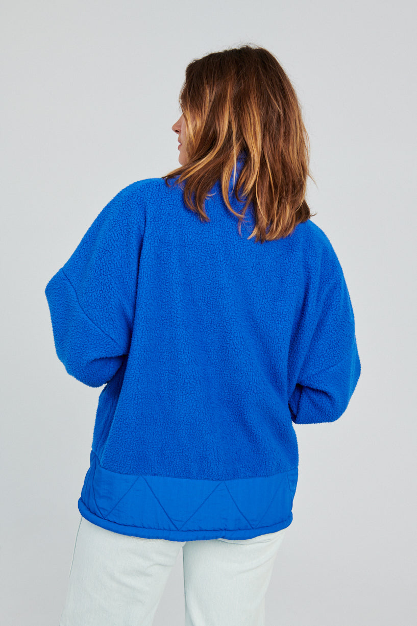 Nomia fleece pullover cobalt-nomia blue fleece sweatshirt-blue fleece pullover-Idun-St. Paul