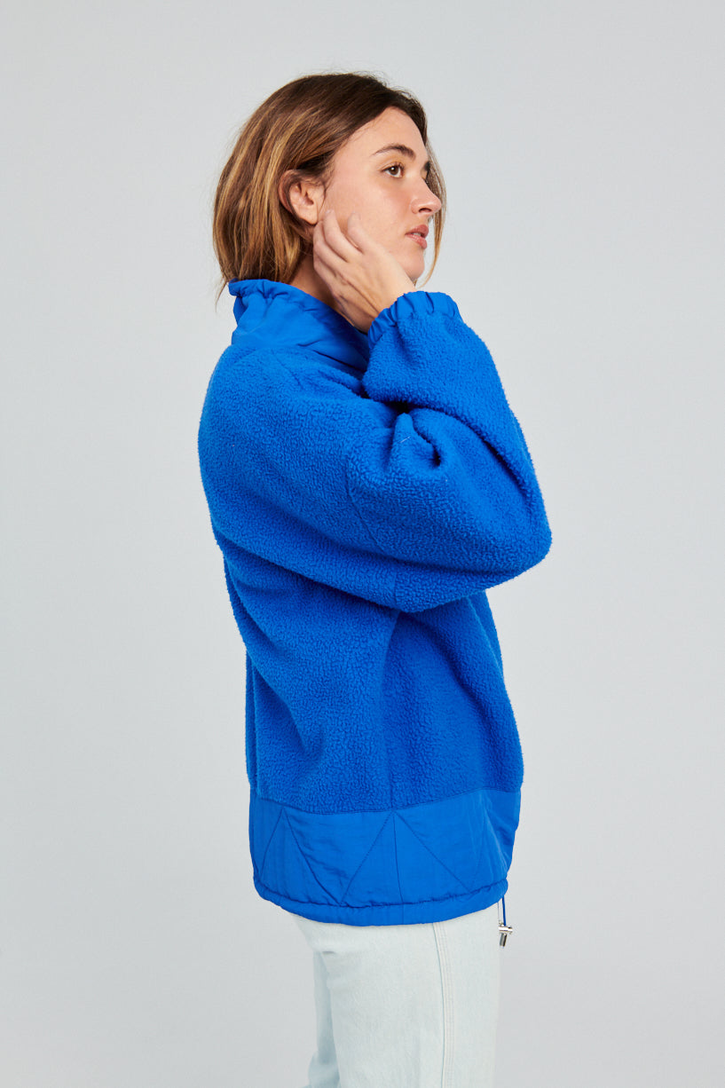 Nomia fleece pullover cobalt-nomia blue fleece sweatshirt-blue fleece pullover-Idun-St. Paul