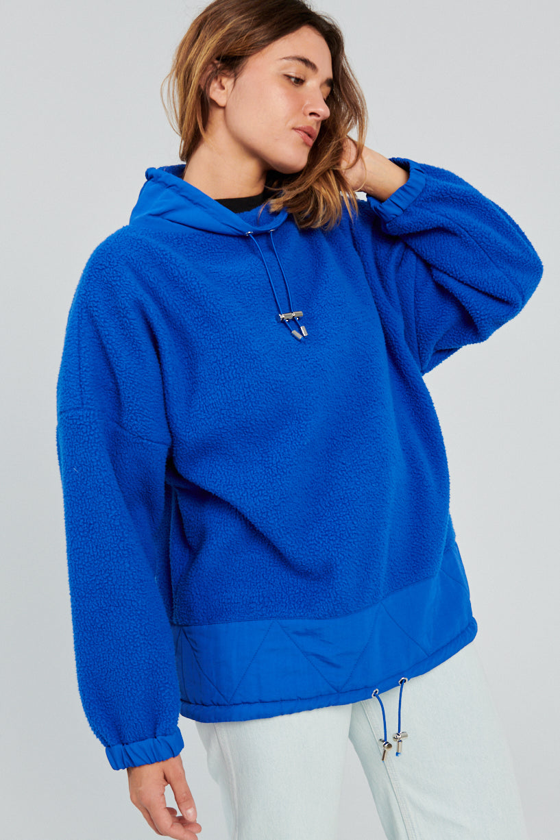 Nomia fleece pullover cobalt-nomia blue fleece sweatshirt-blue fleece pullover-Idun-St. Paul