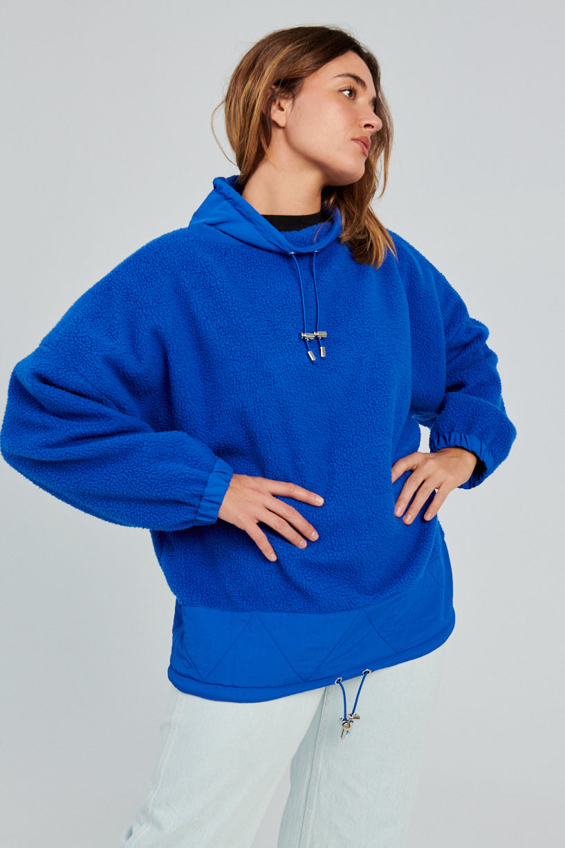 Nomia fleece pullover cobalt-nomia blue fleece sweatshirt-blue fleece pullover-Idun-St. Paul