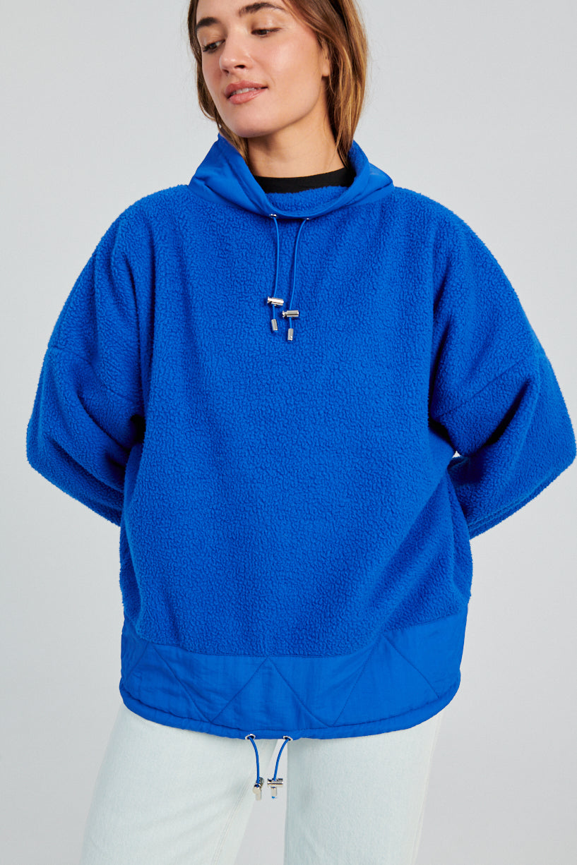 Nomia fleece pullover cobalt-nomia blue fleece sweatshirt-blue fleece pullover-Idun-St. Paul