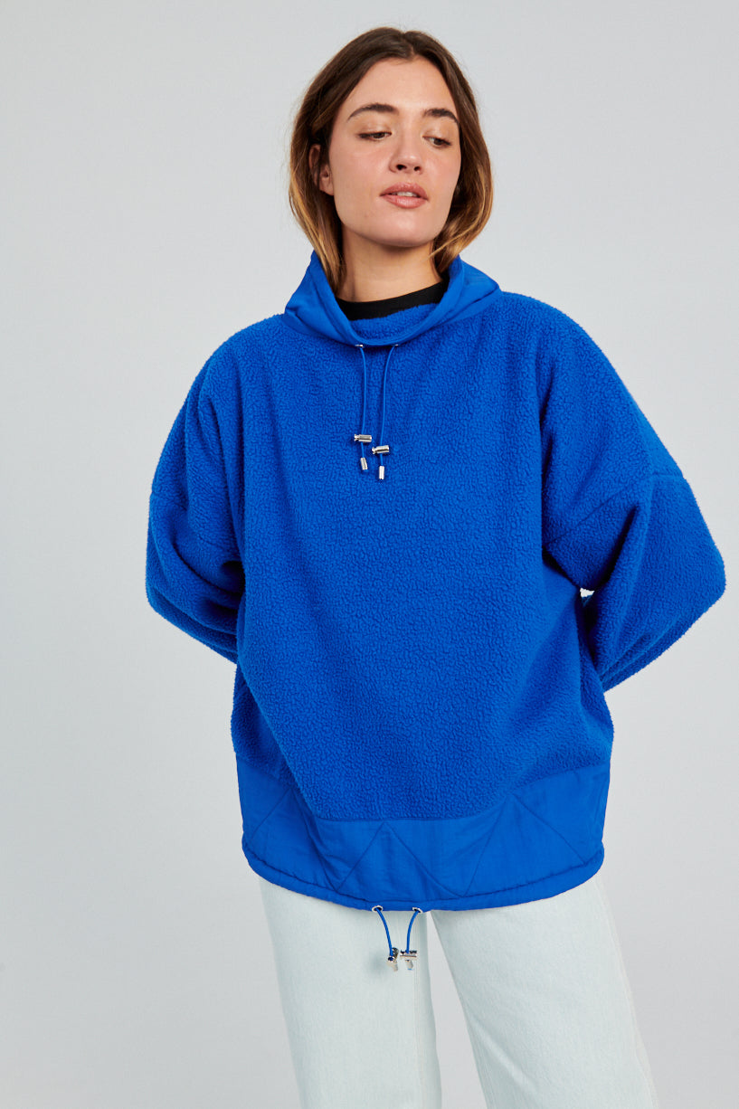 Nomia fleece pullover cobalt-nomia blue fleece sweatshirt-blue fleece pullover-Idun-St. Paul