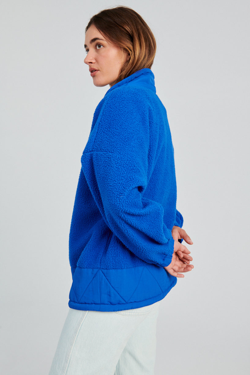 Nomia fleece pullover cobalt-nomia blue fleece sweatshirt-blue fleece pullover-Idun-St. Paul