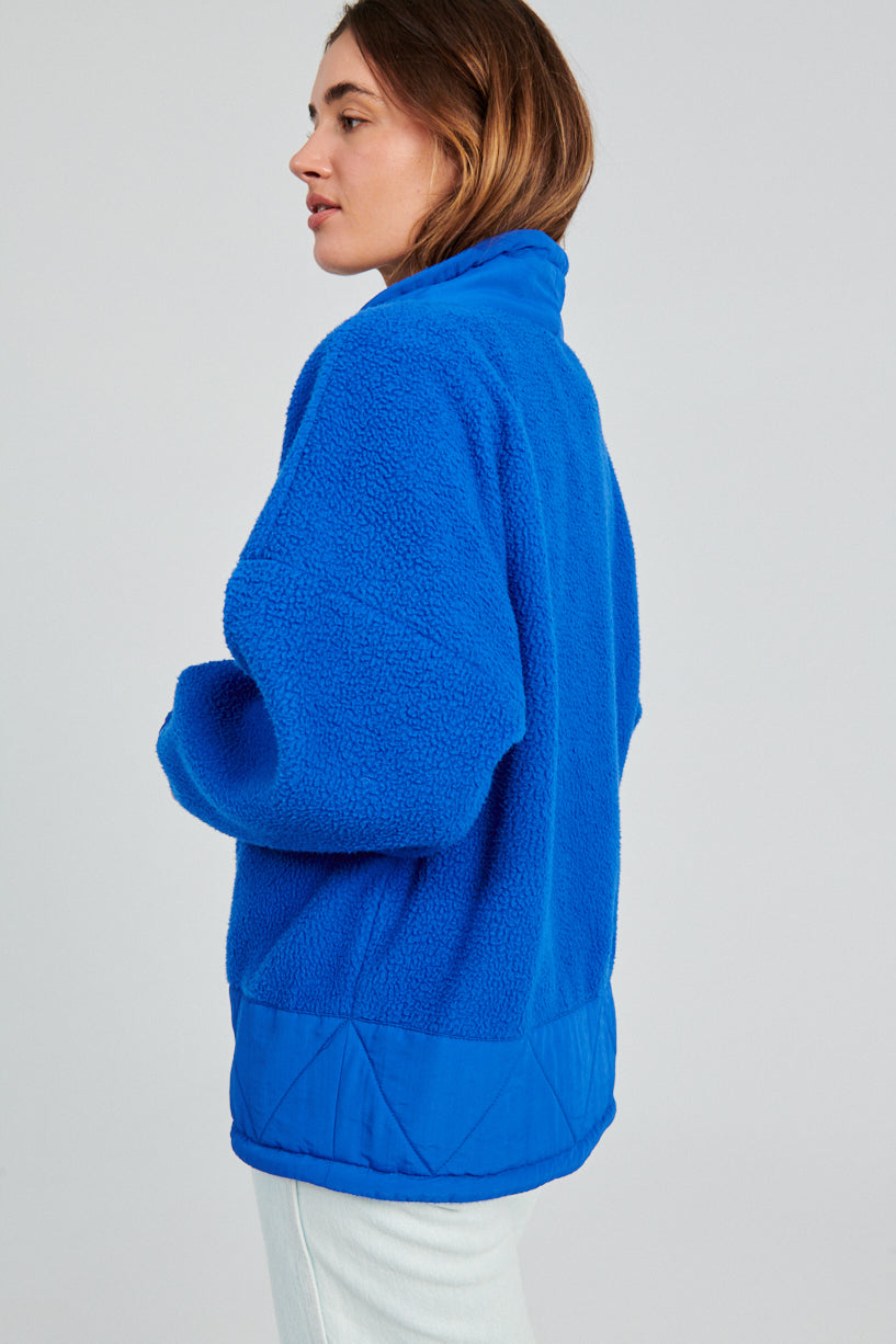 Nomia fleece pullover cobalt-nomia blue fleece sweatshirt-blue fleece pullover-Idun-St. Paul