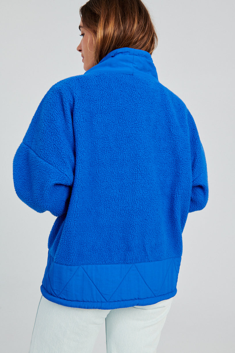 Nomia fleece pullover cobalt-nomia blue fleece sweatshirt-blue fleece pullover-Idun-St. Paul