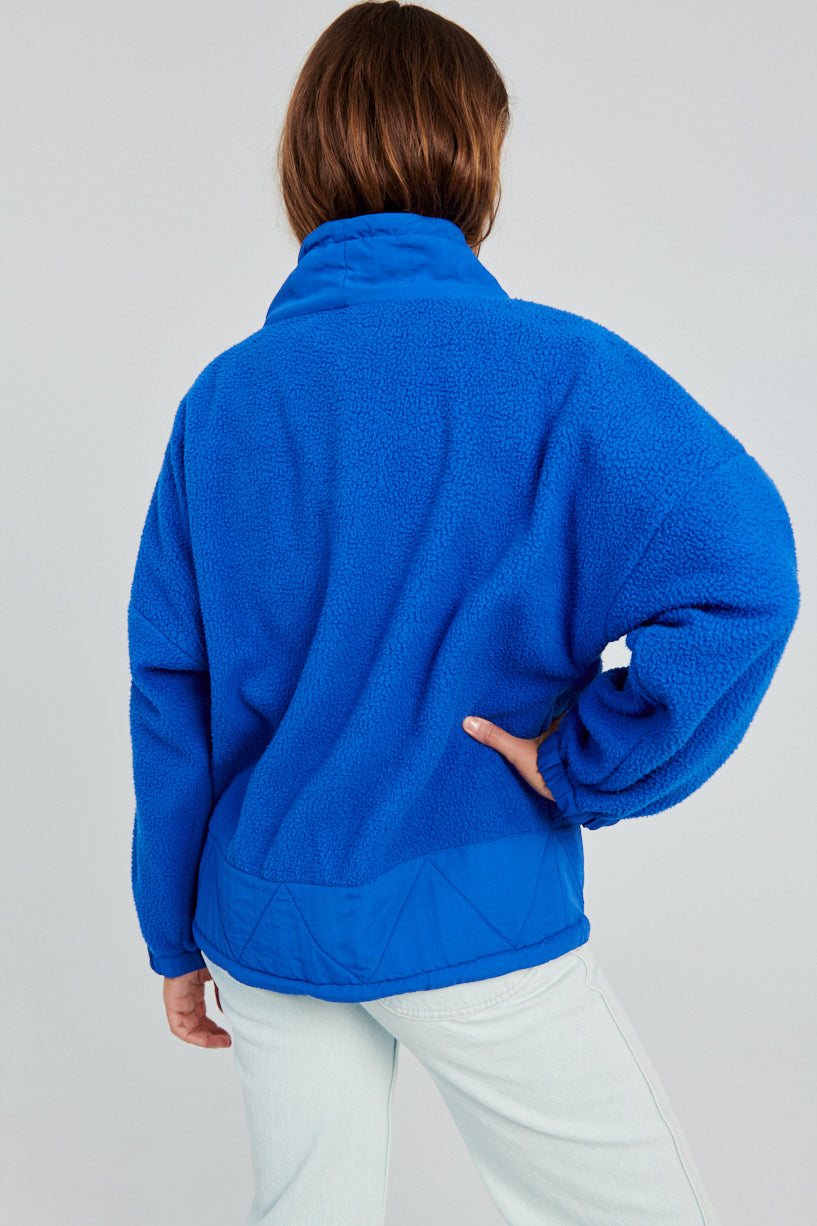 Nomia fleece pullover cobalt-nomia blue fleece sweatshirt-blue fleece pullover-Idun-St. Paul