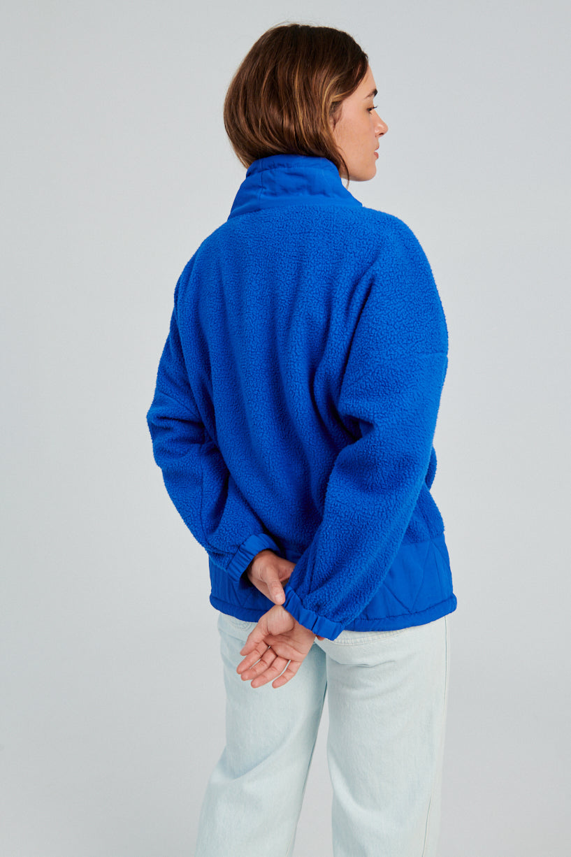 Nomia fleece pullover cobalt-nomia blue fleece sweatshirt-blue fleece pullover-Idun-St. Paul