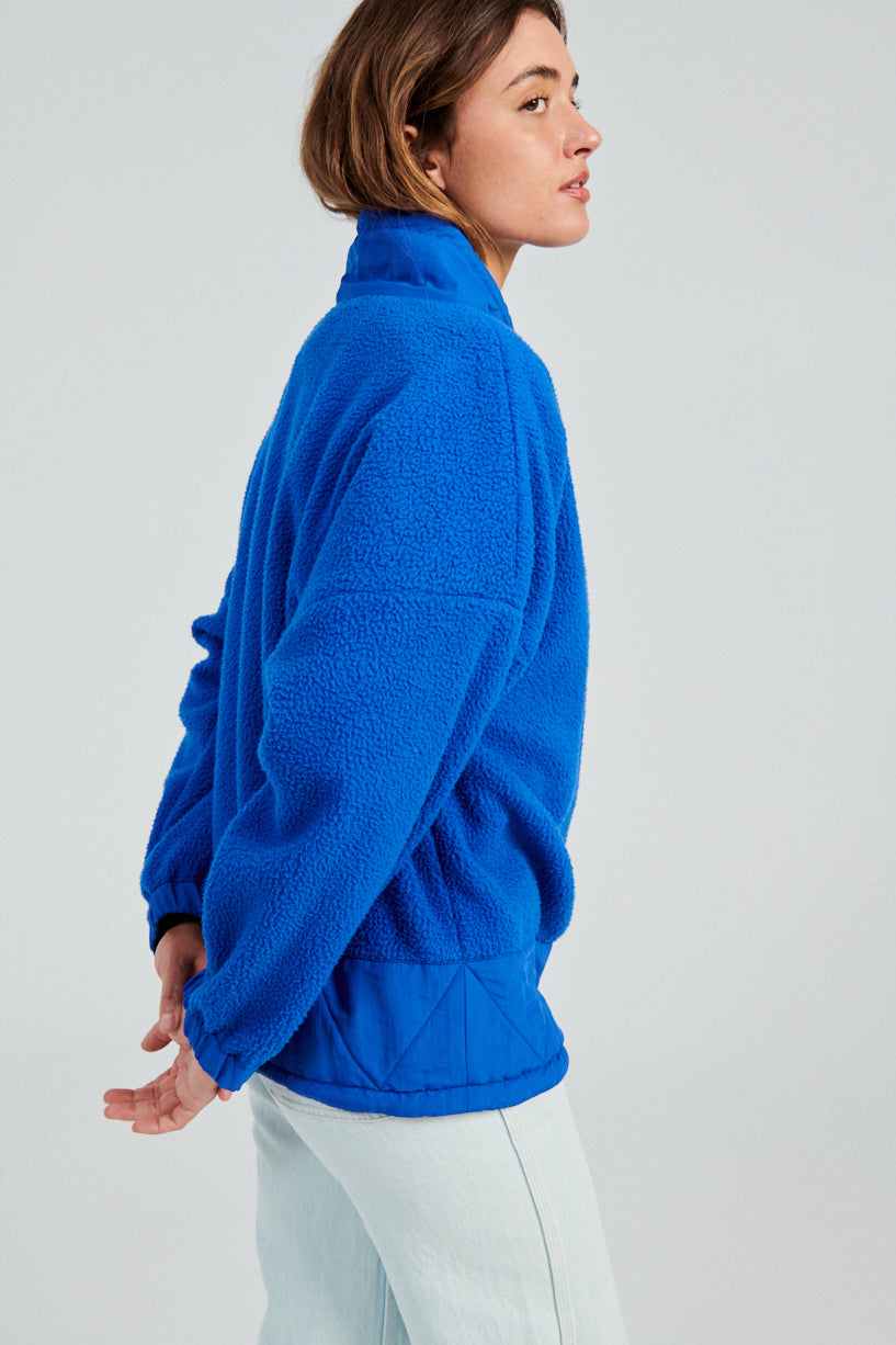 Nomia fleece pullover cobalt-nomia blue fleece sweatshirt-blue fleece pullover-Idun-St. Paul