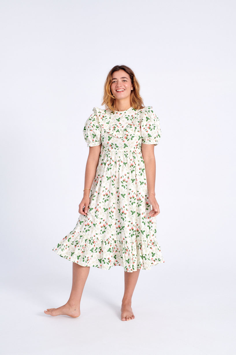 Batsheva x Laura Ashley May Dress strawberry field-Batsheva strawberry dress-Laura Ashley strawberry dress-strawberry May dress-Idun-St. Paul