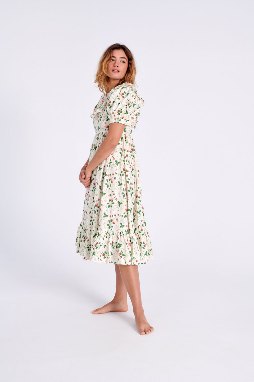 Batsheva x Laura Ashley May Dress strawberry field-Batsheva strawberry dress-Laura Ashley strawberry dress-strawberry May dress-Idun-St. Paul