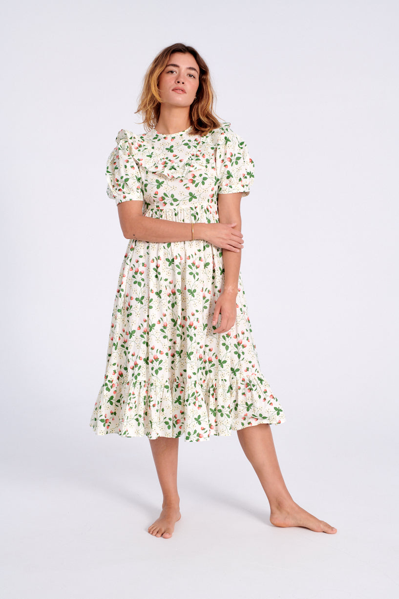 Batsheva x Laura Ashley May Dress strawberry field-Batsheva strawberry dress-Laura Ashley strawberry dress-strawberry May dress-Idun-St. Paul