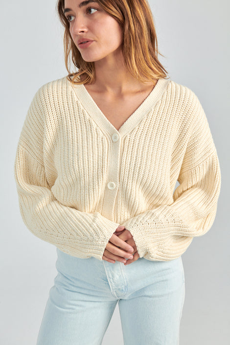 Apiece Apart Ellen Cardigan cream-Apiece Apart Ellen Cardigan white-Apiece Apart white button up sweater-Apiece Apart Ellen Cardigan cream button up cardigan-Idun-St. Paul