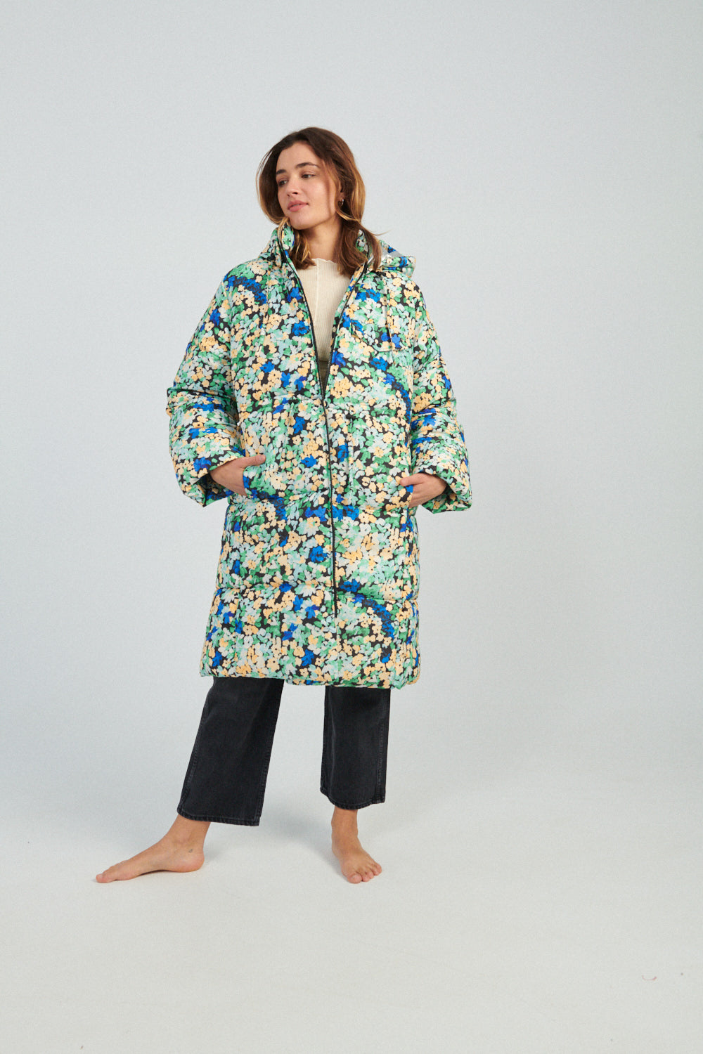 Stine Goya Oak Puffer floral abstract-Stine Goya floral puffer coat-Stine Goya floral winter coat-Idun-St. Paul