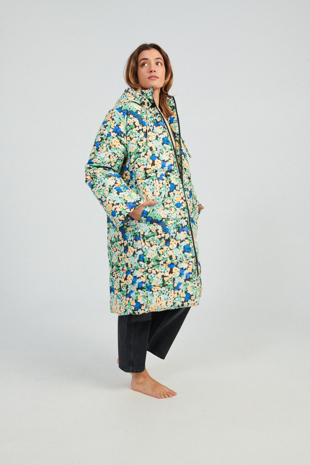 Stine Goya Oak Puffer floral abstract-Stine Goya floral puffer coat-Stine Goya floral winter coat-Idun-St. Paul