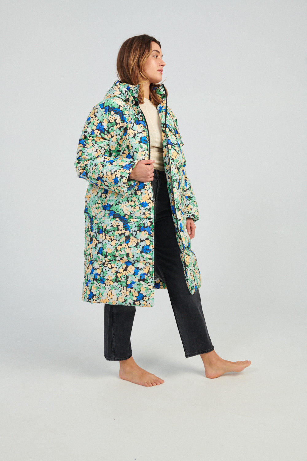 Stine Goya Oak Puffer floral abstract-Stine Goya floral puffer coat-Stine Goya floral winter coat-Idun-St. Paul