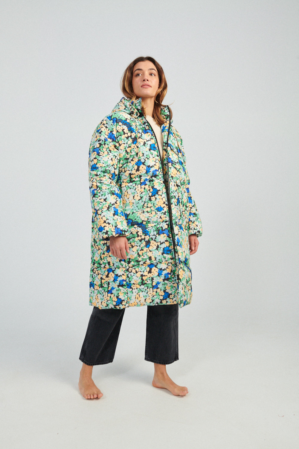 Stine Goya Oak Puffer floral abstract-Stine Goya floral puffer coat-Stine Goya floral winter coat-Idun-St. Paul