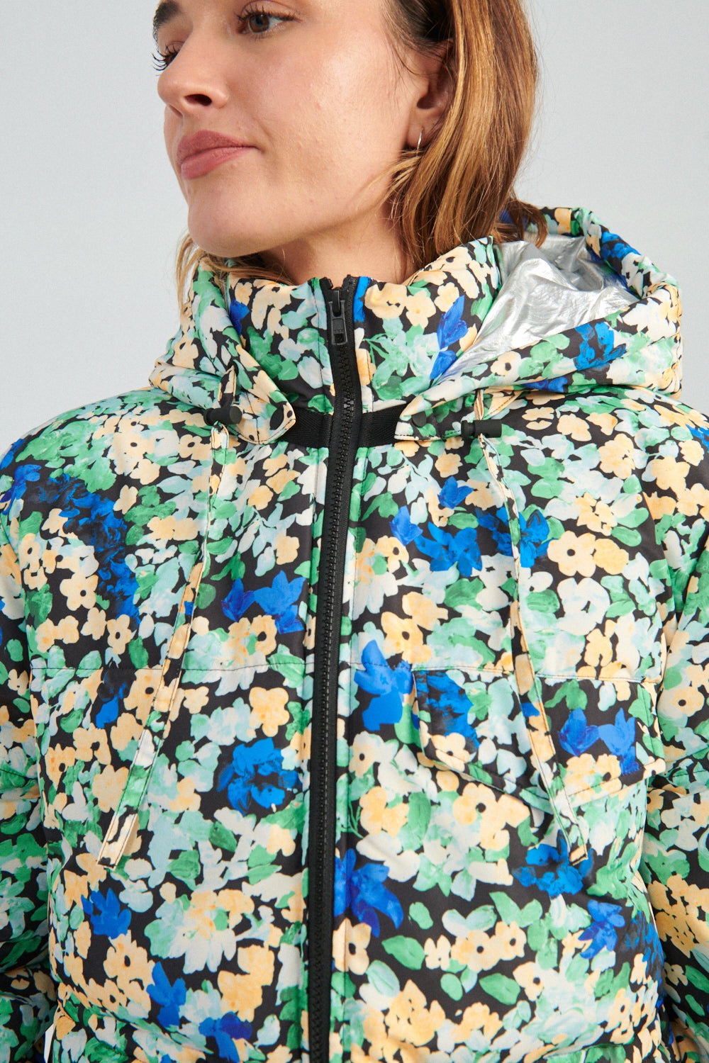 Stine Goya Oak Puffer floral abstract-Stine Goya floral puffer coat-Stine Goya floral winter coat-Idun-St. Paul