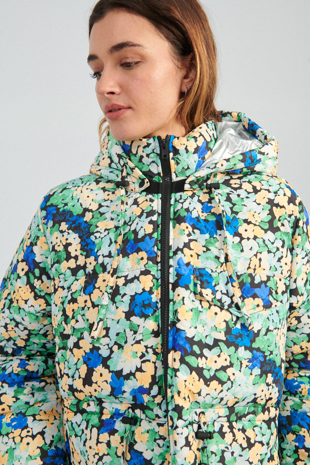 Stine Goya Oak Puffer floral abstract-Stine Goya floral puffer coat-Stine Goya floral winter coat-Idun-St. Paul