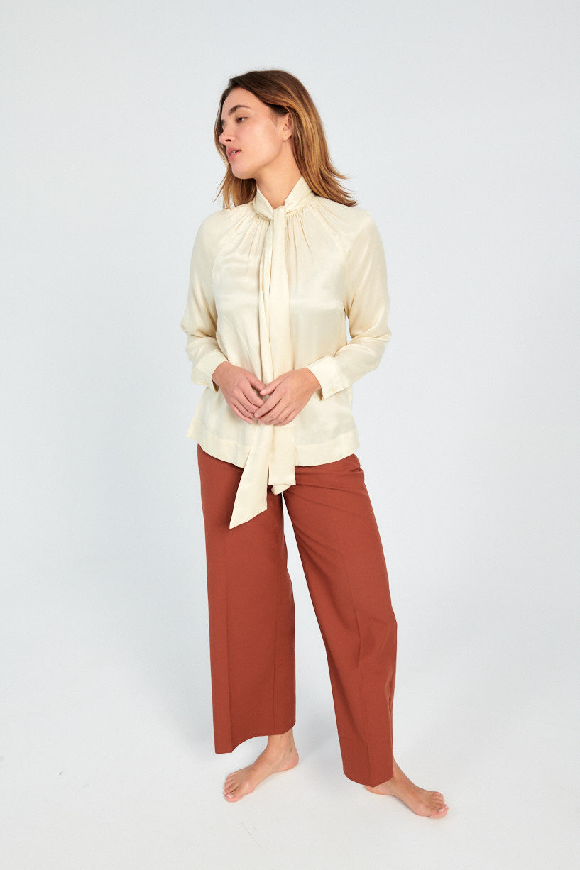 Rodebjer Rorie Blouse-Rodebjer silk blouse-Rodebjer button down blouse-white button down blouse-Idun-St. Paul