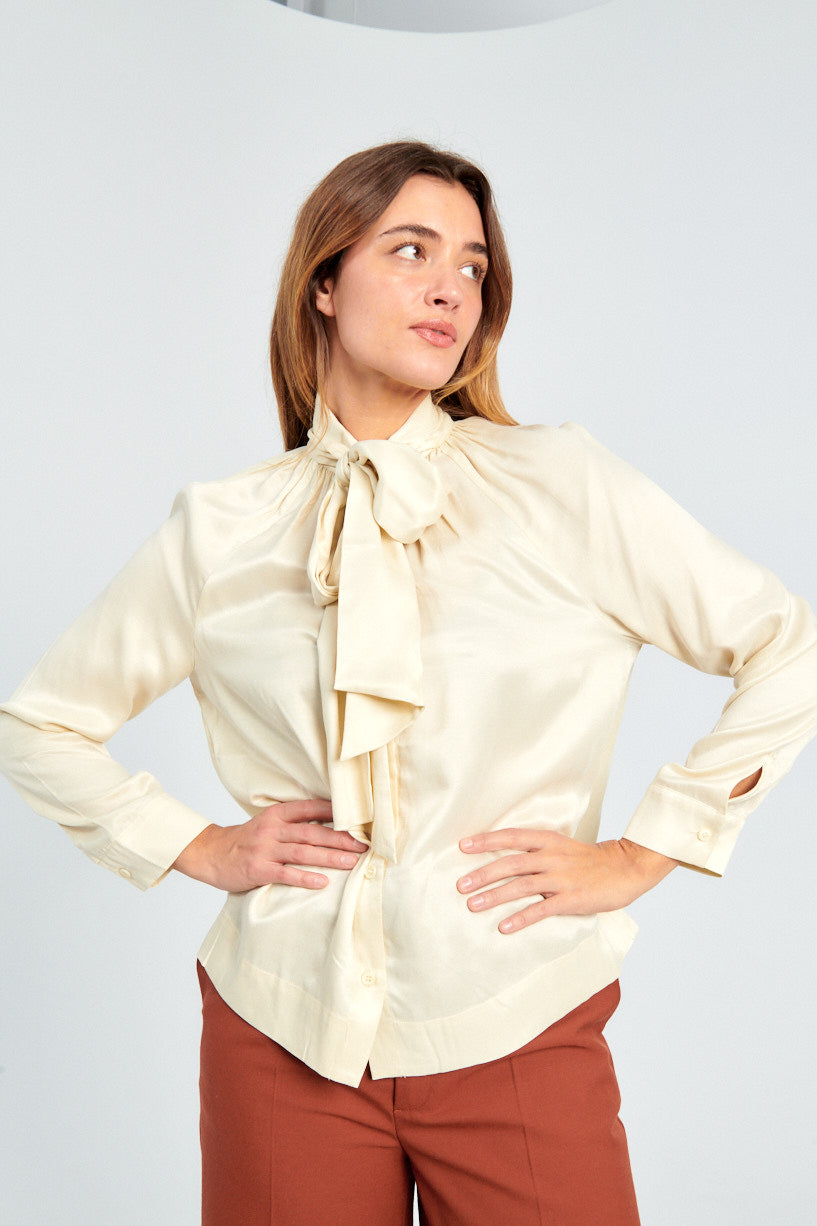 Rodebjer Rorie Blouse-Rodebjer silk blouse-Rodebjer button down blouse-white button down blouse-Idun-St. Paul