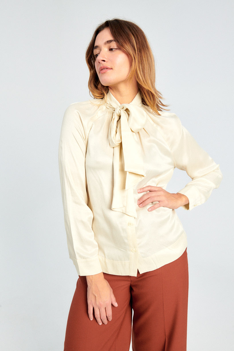 Rodebjer Rorie Blouse-Rodebjer silk blouse-Rodebjer button down blouse-white button down blouse-Idun-St. Paul