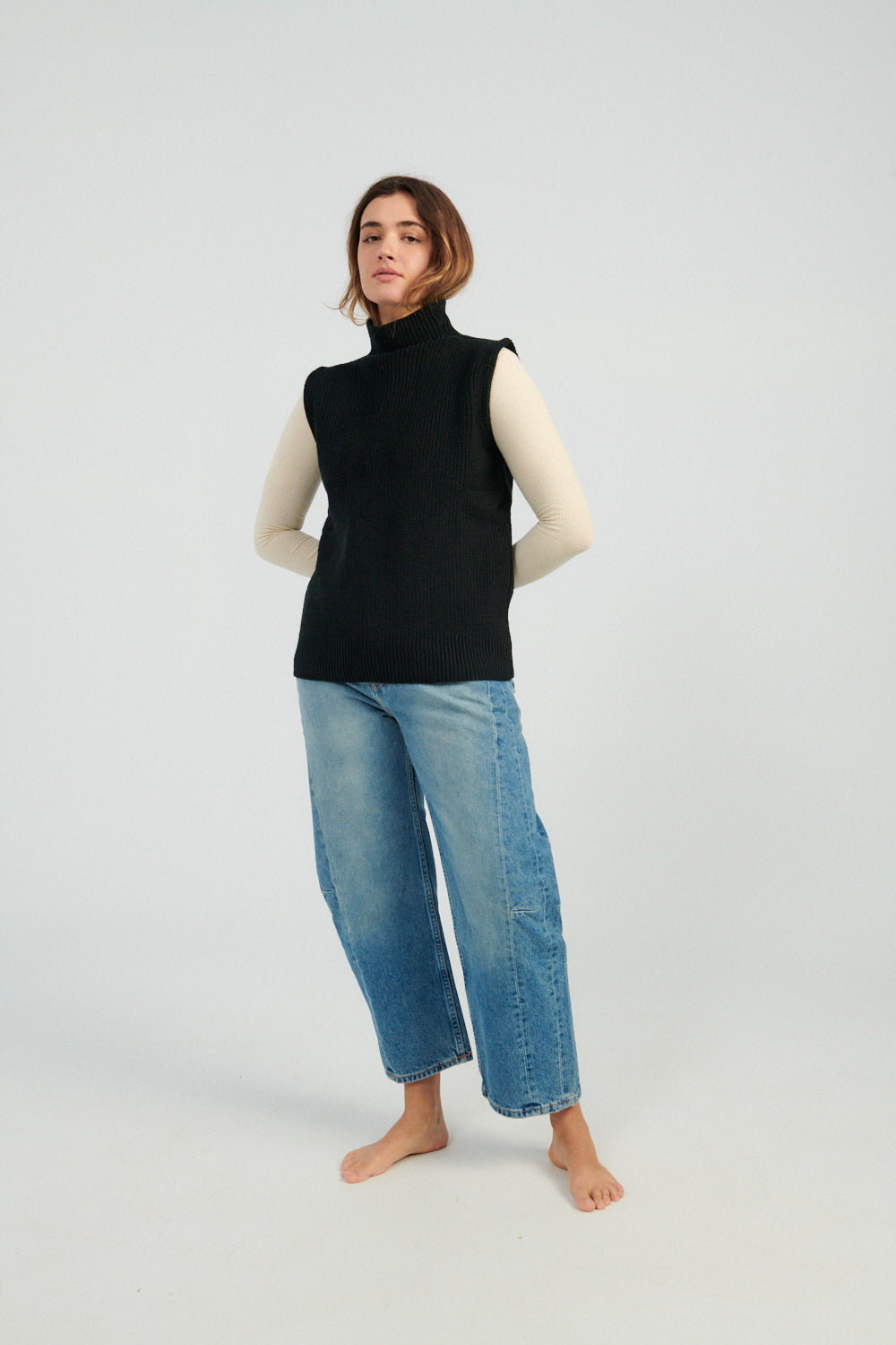 Mara Hoffman Simone Sweater black-Mara Hoffman sleeveless turtleneck tank sweater black-Idun-St. Paul