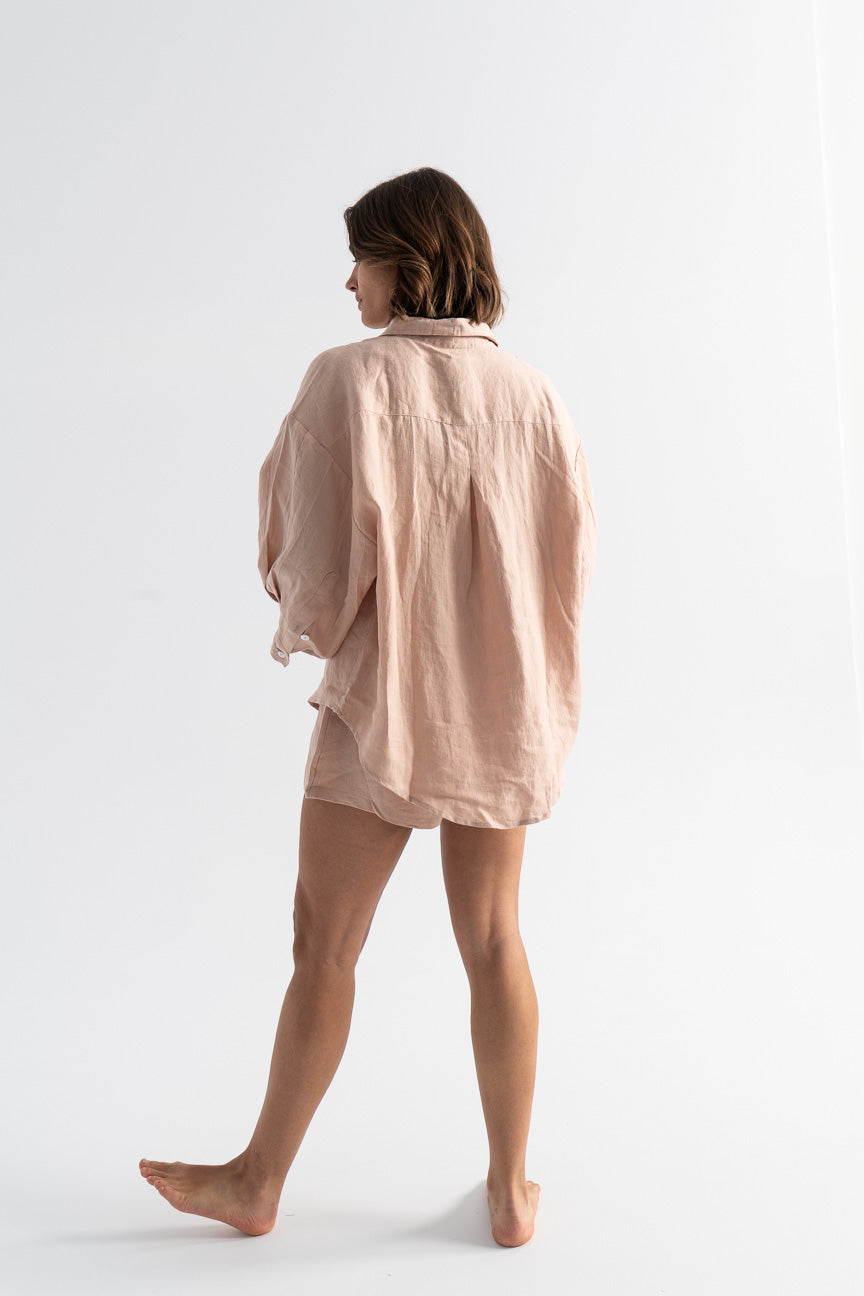 Deiji Studio-Deiji Studio The 03 Set-blush Deiji set-blush linen pajamas-pink pajamas-pink linen pajamas-Deiji pajamas-Idun-St. Paul