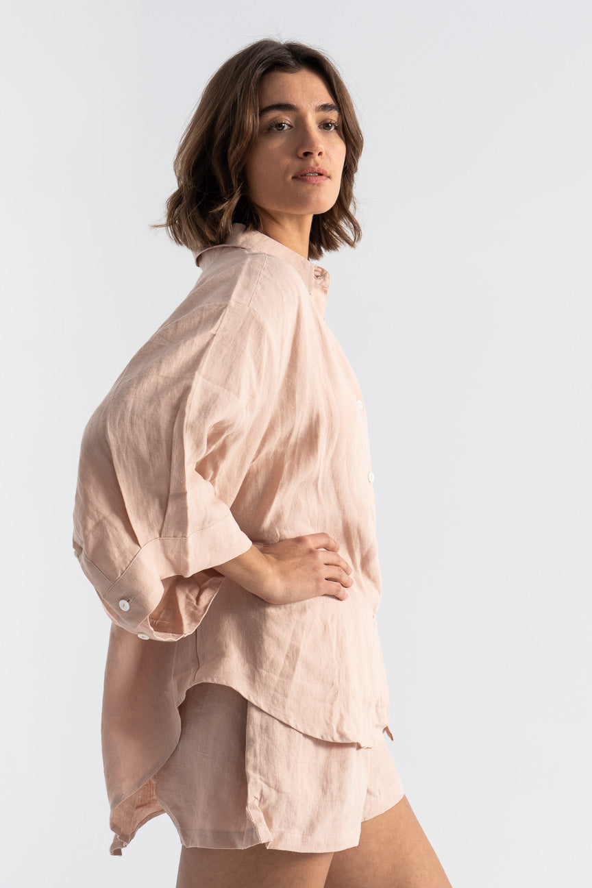 Deiji Studio-Deiji Studio The 03 Set-blush Deiji set-blush linen pajamas-pink pajamas-pink linen pajamas-Deiji pajamas-Idun-St. Paul