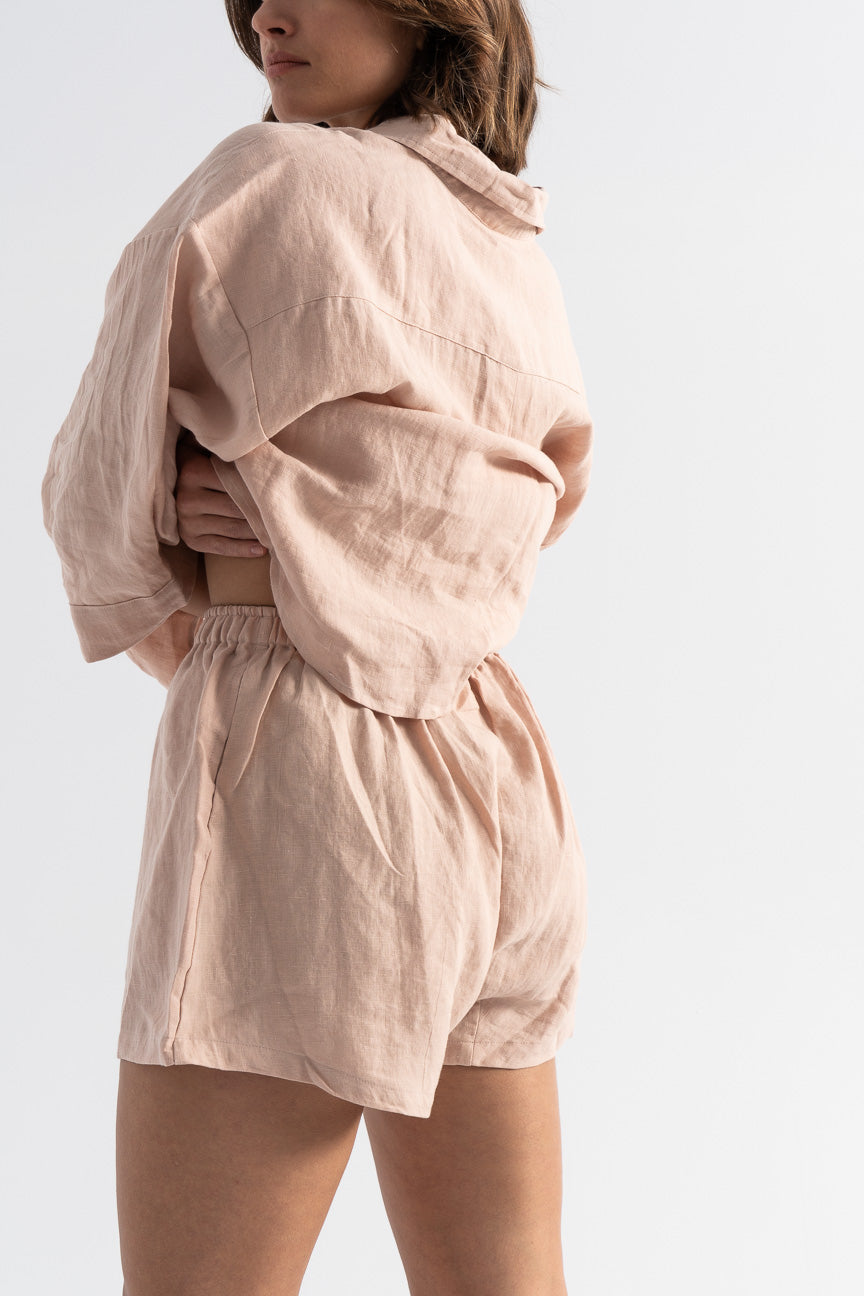 Deiji Studio-Deiji Studio The 03 Set-blush Deiji set-blush linen pajamas-pink pajamas-pink linen pajamas-Deiji pajamas-Idun-St. Paul