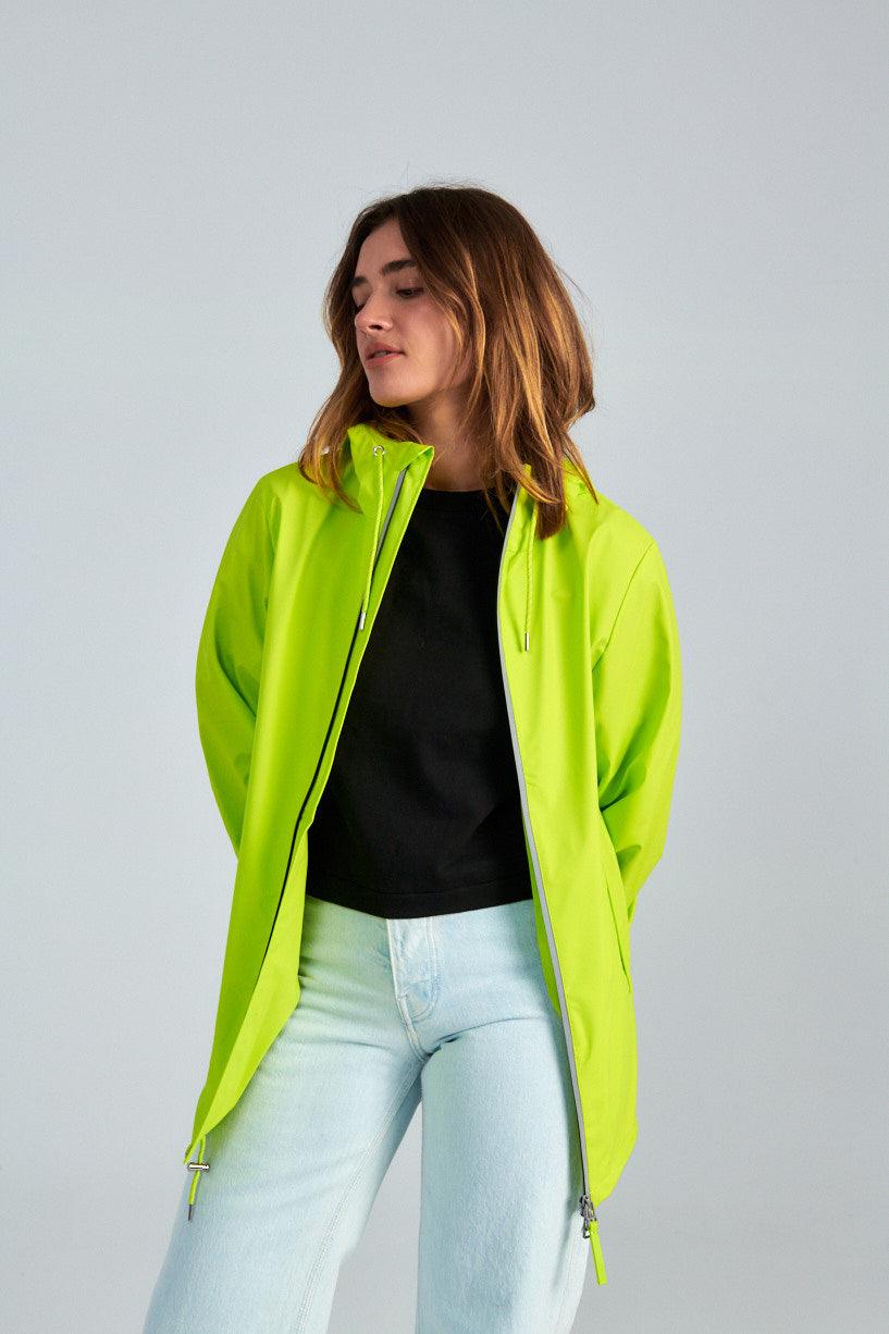 Rains Storm Breaker lime-Rains neon green rain jacket-Danish rain coat neon green-Idun-St. Paul