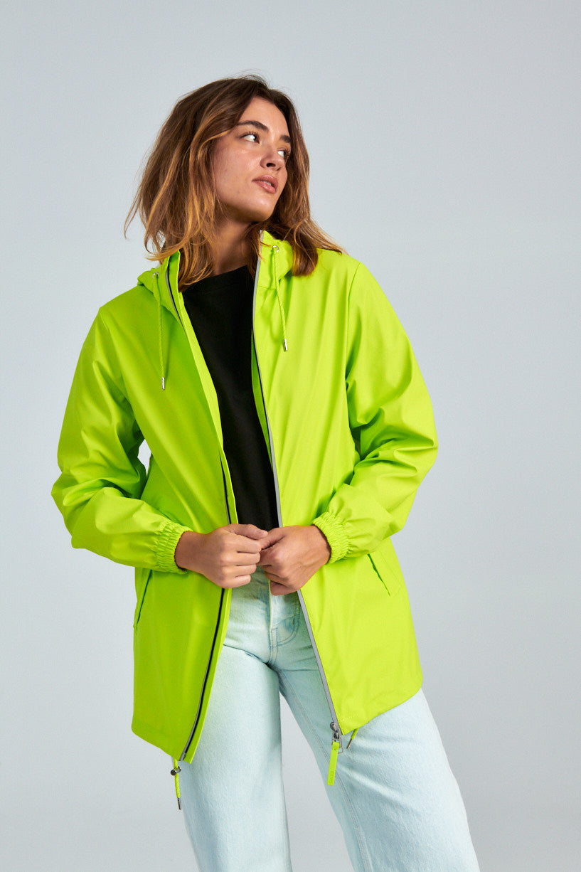 Rains Storm Breaker lime-Rains neon green rain jacket-Danish rain coat neon green-Idun-St. Paul