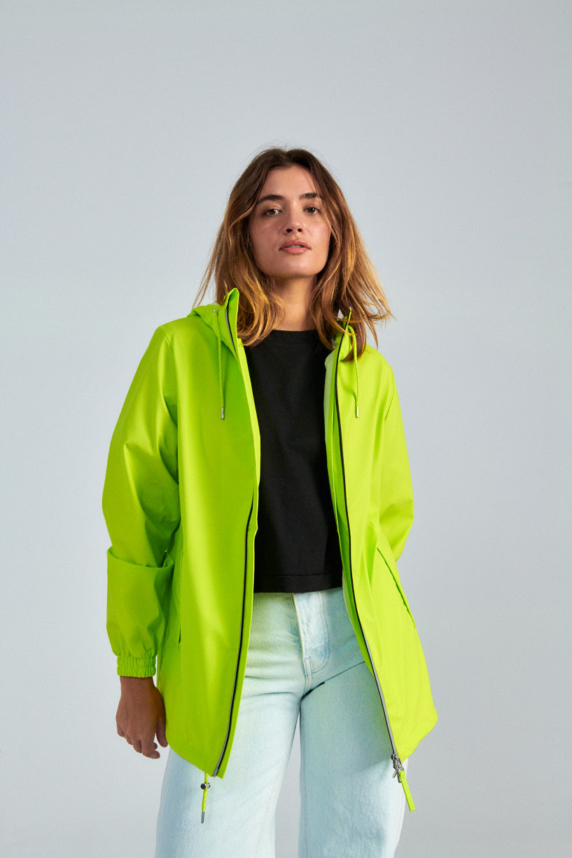 Rains Storm Breaker lime-Rains neon green rain jacket-Danish rain coat neon green-Idun-St. Paul