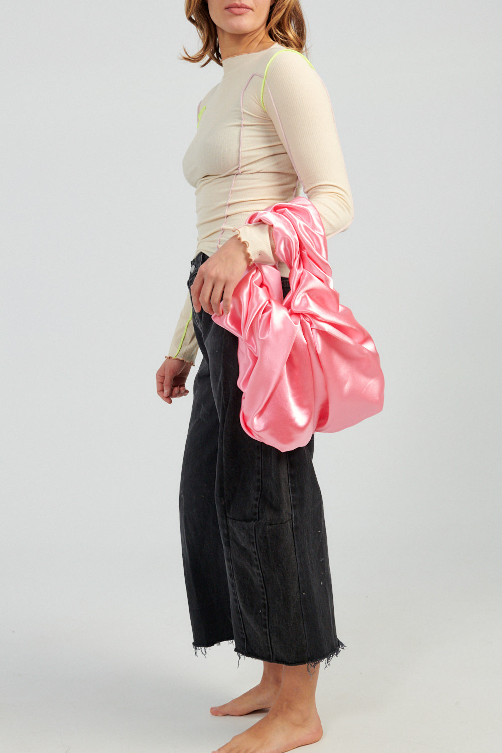 Room Shop Bounce Bag Barbie Pink-Room Shop pink scrunchie purse-Idun-St. Paul
