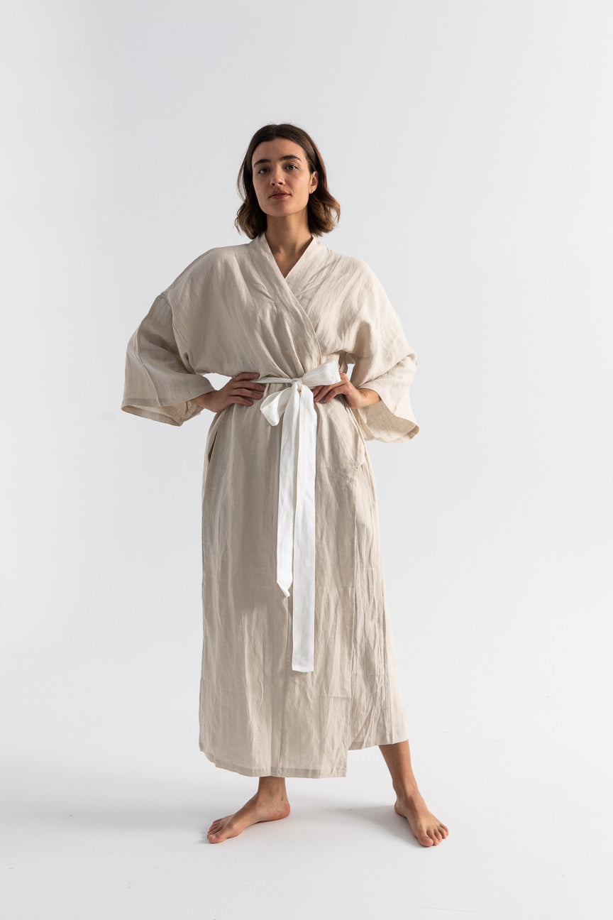 Deiji Studios-Deiji Studio The 02 Robe-oatmeal robe-linen robe-Deiji Studios robe-Idun-St. Paul