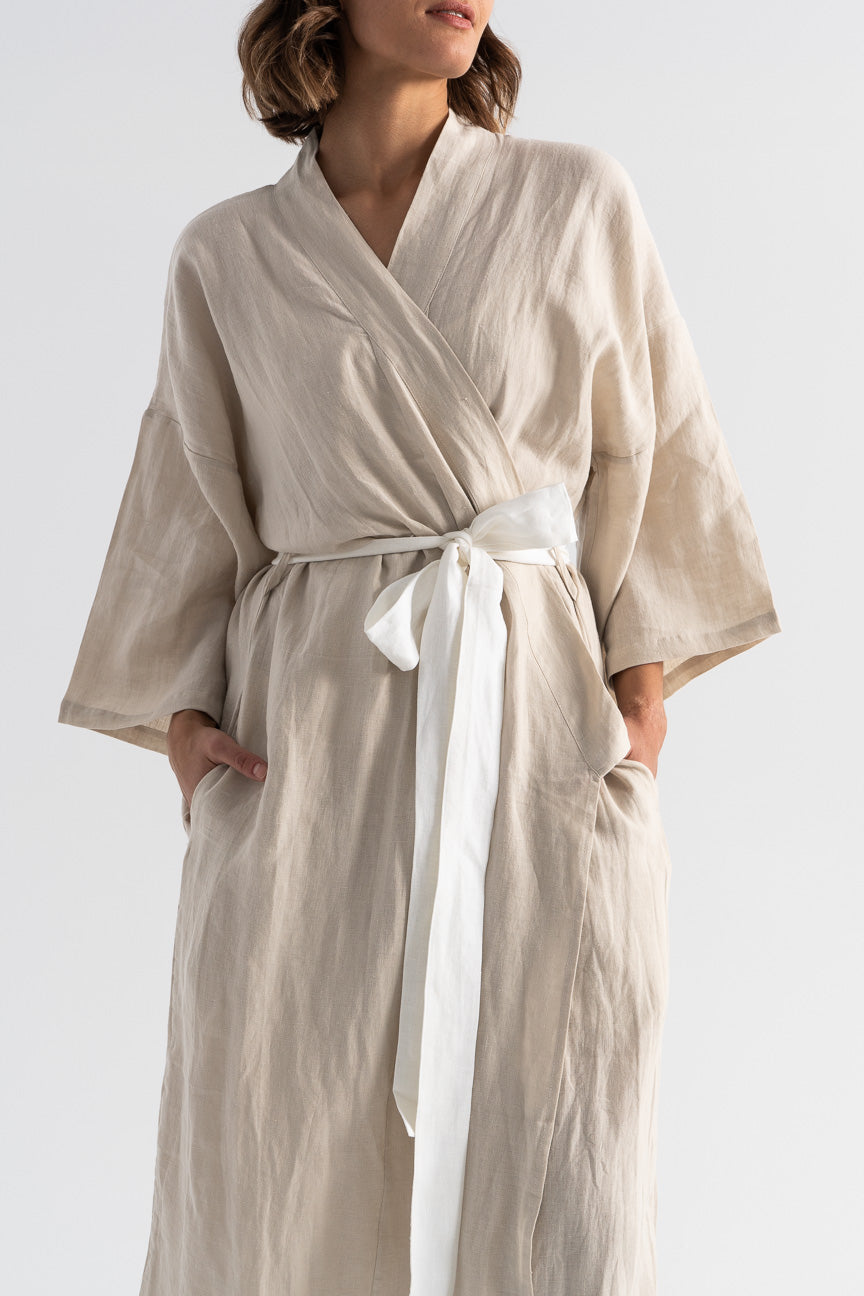 Deiji Studios-Deiji Studio The 02 Robe-oatmeal robe-linen robe-Deiji Studios robe-Idun-St. Paul