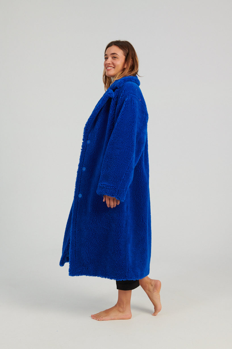 Stand Studio Maria Coat electric blue-Stand Studio blue fuzzy coat-Stand Studio blue winter coat-Idun-St. Paul