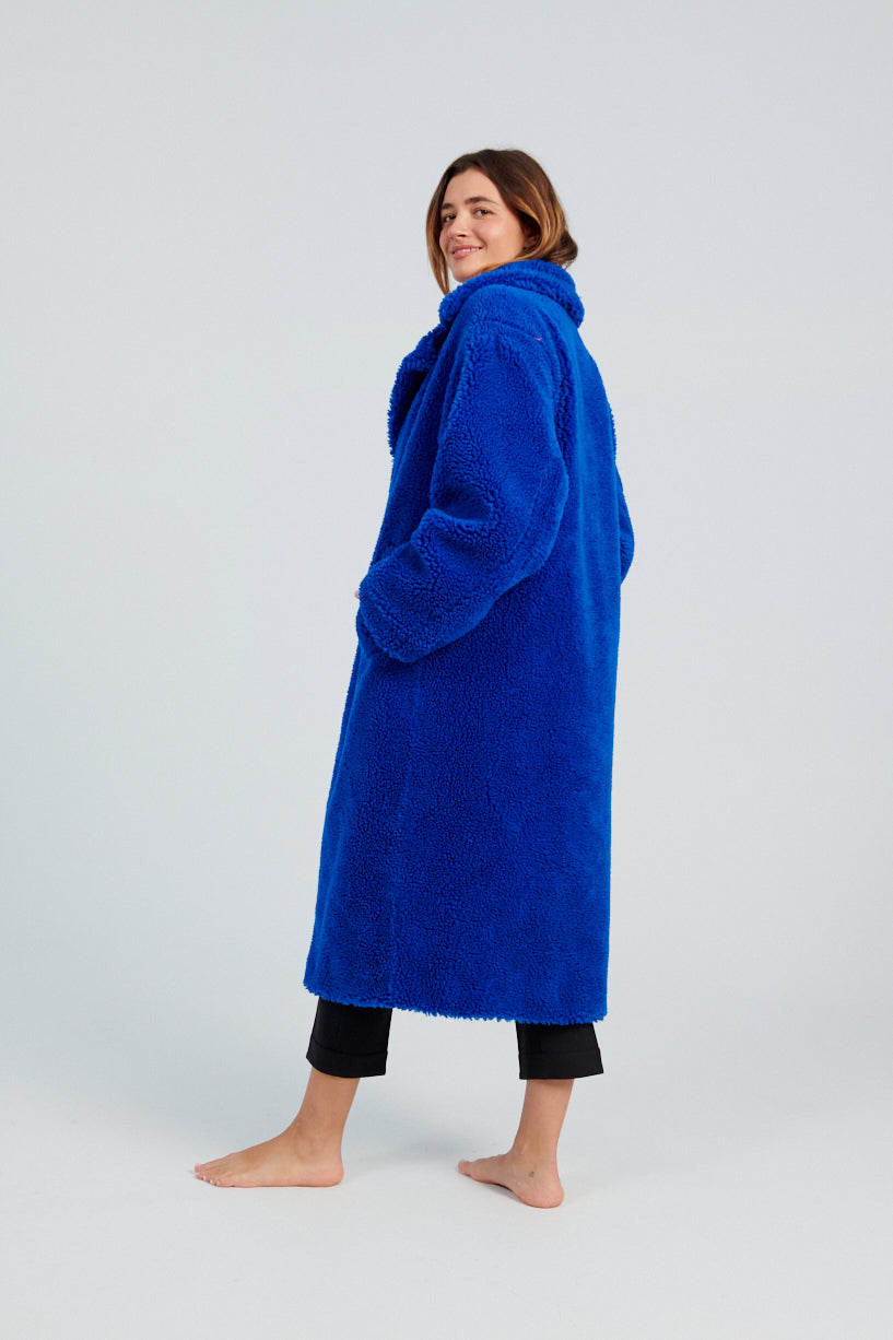 Stand Studio Maria Coat electric blue-Stand Studio blue fuzzy coat-Stand Studio blue winter coat-Idun-St. Paul