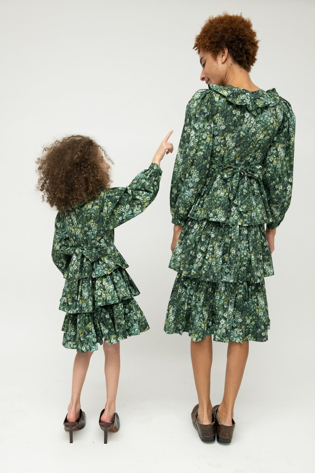 Laura Ashley Batsheva - Laura Ashley Batsheva Little Girls Welsh Dress- Batsheva little girl dress - Batsheva green floral little girl dress - Idun - St. Paul