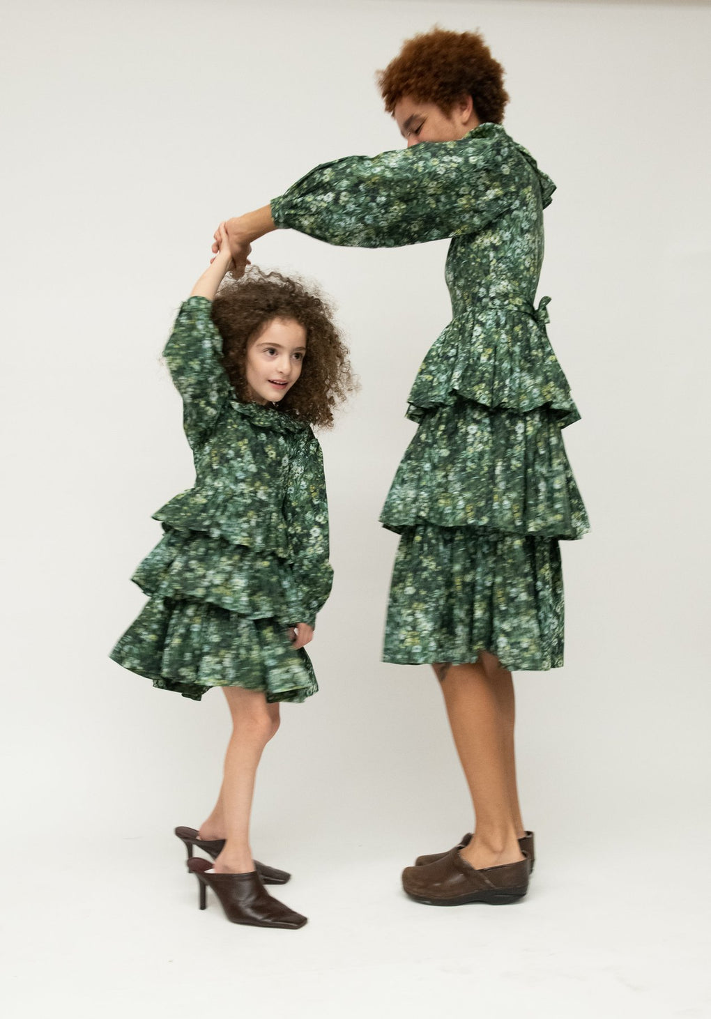 Laura Ashley Batsheva - Laura Ashley Batsheva Little Girls Welsh Dress- Batsheva little girl dress - Batsheva green floral little girl dress - Idun - St. Paul